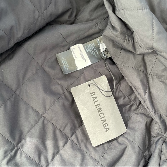NWT Balenciaga Black Reflective Stripe Padded Lining Parka - Picture 6 of 14